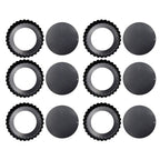 6PCS Removable Bottom Tart Pan Non Stick Coating Carbon Steel Black Quiche Pan for Kitchen