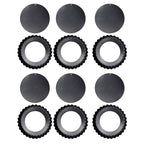 6PCS Removable Bottom Tart Pan Non Stick Coating Carbon Steel Black Quiche Pan for Kitchen