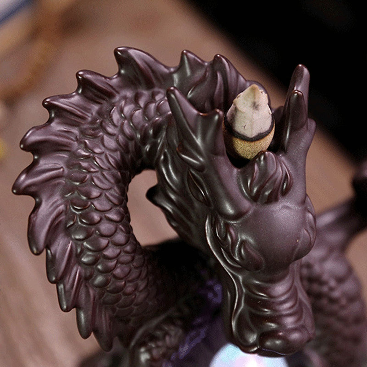 Ceramic Chinese Auspicious Dragon Backflow Incense Burner
