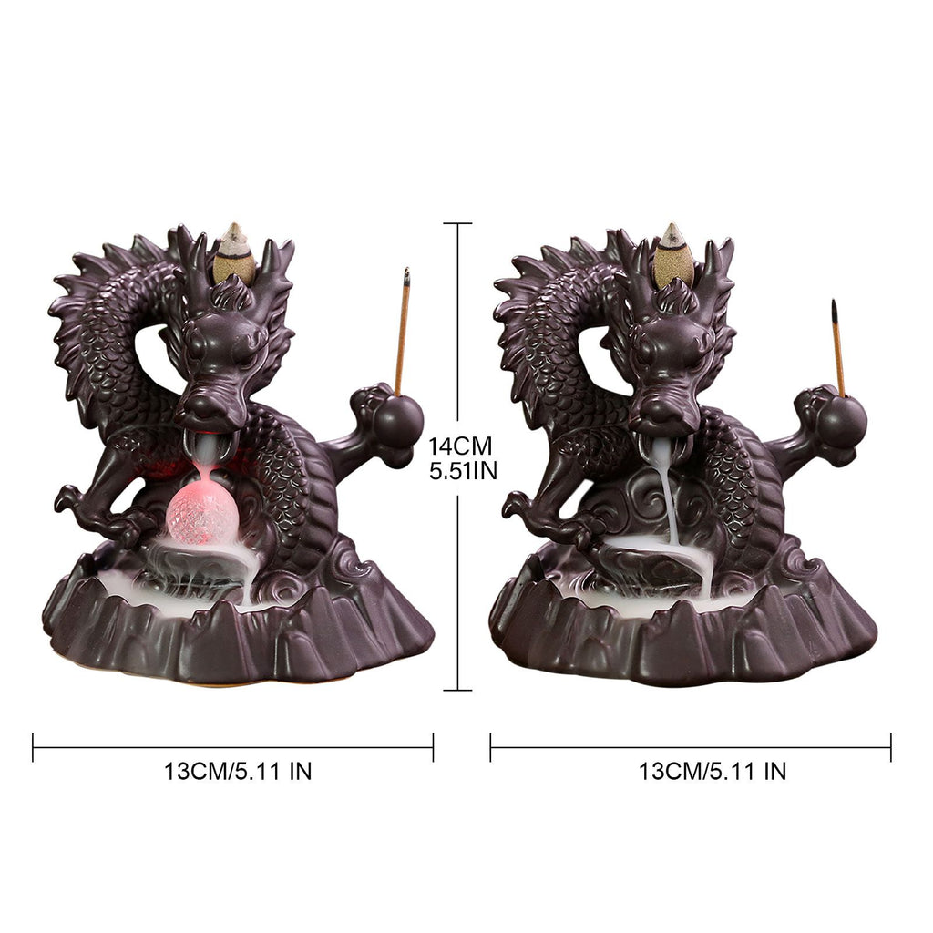 Ceramic Chinese Auspicious Dragon Backflow Incense Burner