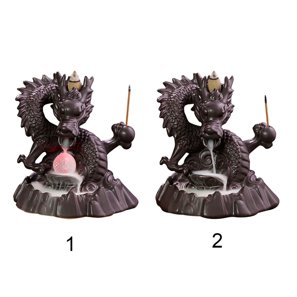 Ceramic Chinese Auspicious Dragon Backflow Incense Burner