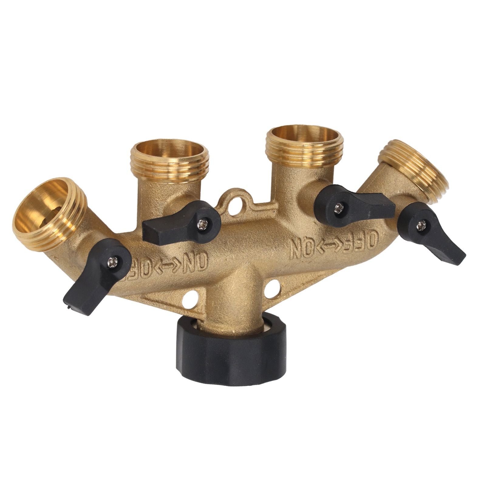 4 Way Water Splitter Brass Ball Valve Distributor for Garden Watering Agricultural Irrigation Car Washing US Style Secondary image