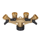 4 Way Water Splitter Brass Ball Valve Distributor for Garden Watering Agricultural Irrigation Car Washing US Style