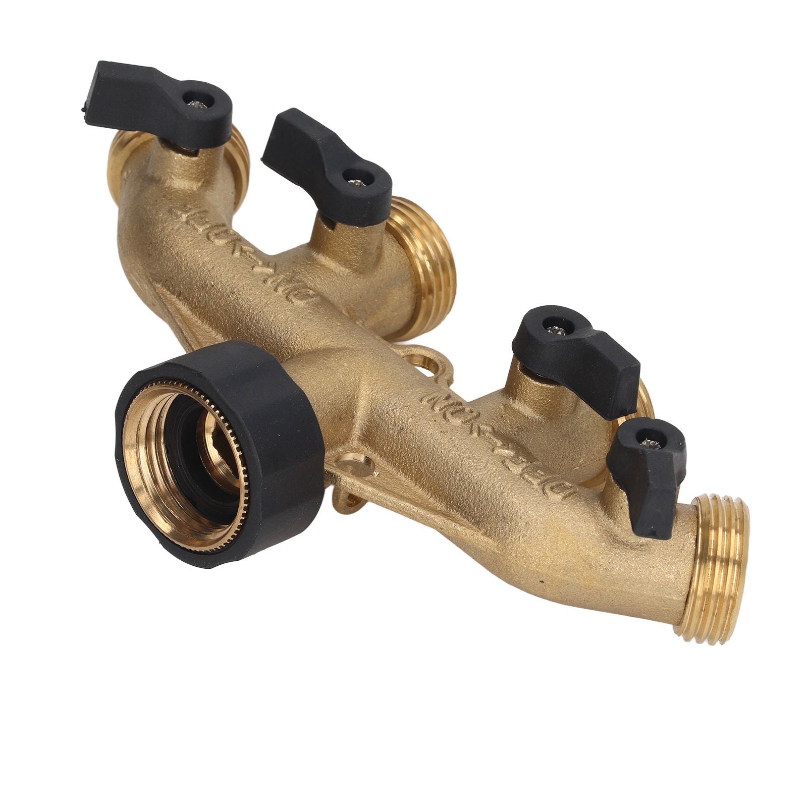 4 Way Water Splitter Brass Ball Valve Distributor for Garden Watering Agricultural Irrigation Car Washing US Style