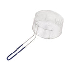 Frying Basket Stainless Steel Long Handle Reusable Rust Resistant Fry Net for Fish Chicken Nuggets Rubber Handle