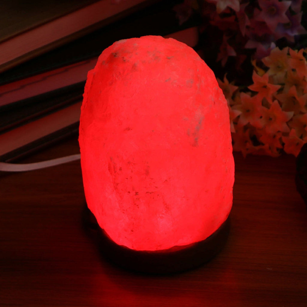 Himalayan Salt Lamp Colorful Changing LED Crystal Salt Lamp USB Power Natural Landscape Light