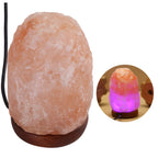 Himalayan Salt Lamp Colorful Changing LED Crystal Salt Lamp USB Power Natural Landscape Light
