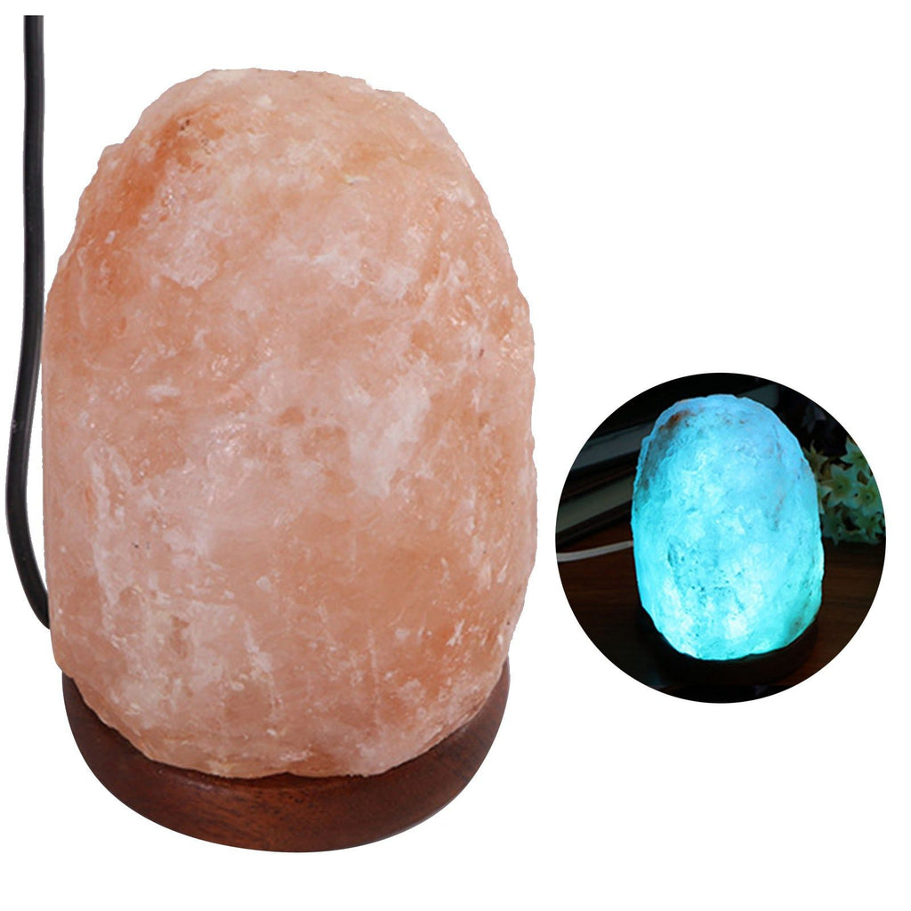 Himalayan Salt Lamp Colorful Changing LED Crystal Salt Lamp USB Power Natural Landscape Light