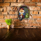 Mini Garden Resin Crafts Decoration Gnome Window Sleeping Garden Sculpture Gnome Outdoor Ornament Decoration