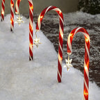 Outdoor Solar Garden Lamp Waterproof Solar Christmas Cane Stake Light Lawn Yard Ornament for Indoor or Outdoor