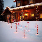 Outdoor Solar Garden Lamp Waterproof Solar Christmas Cane Stake Light Lawn Yard Ornament for Indoor or Outdoor