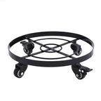 Mobile Flower Stand with Universal Wheels Metal Movable Flower Pot Stand