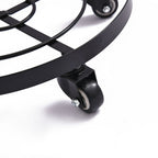 Mobile Flower Stand with Universal Wheels Metal Movable Flower Pot Stand