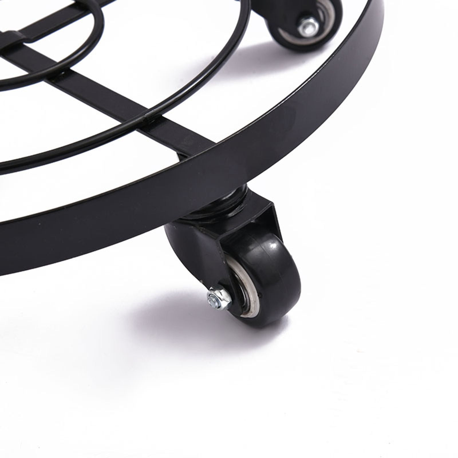 Mobile Flower Stand with Universal Wheels Metal Movable Flower Pot Stand