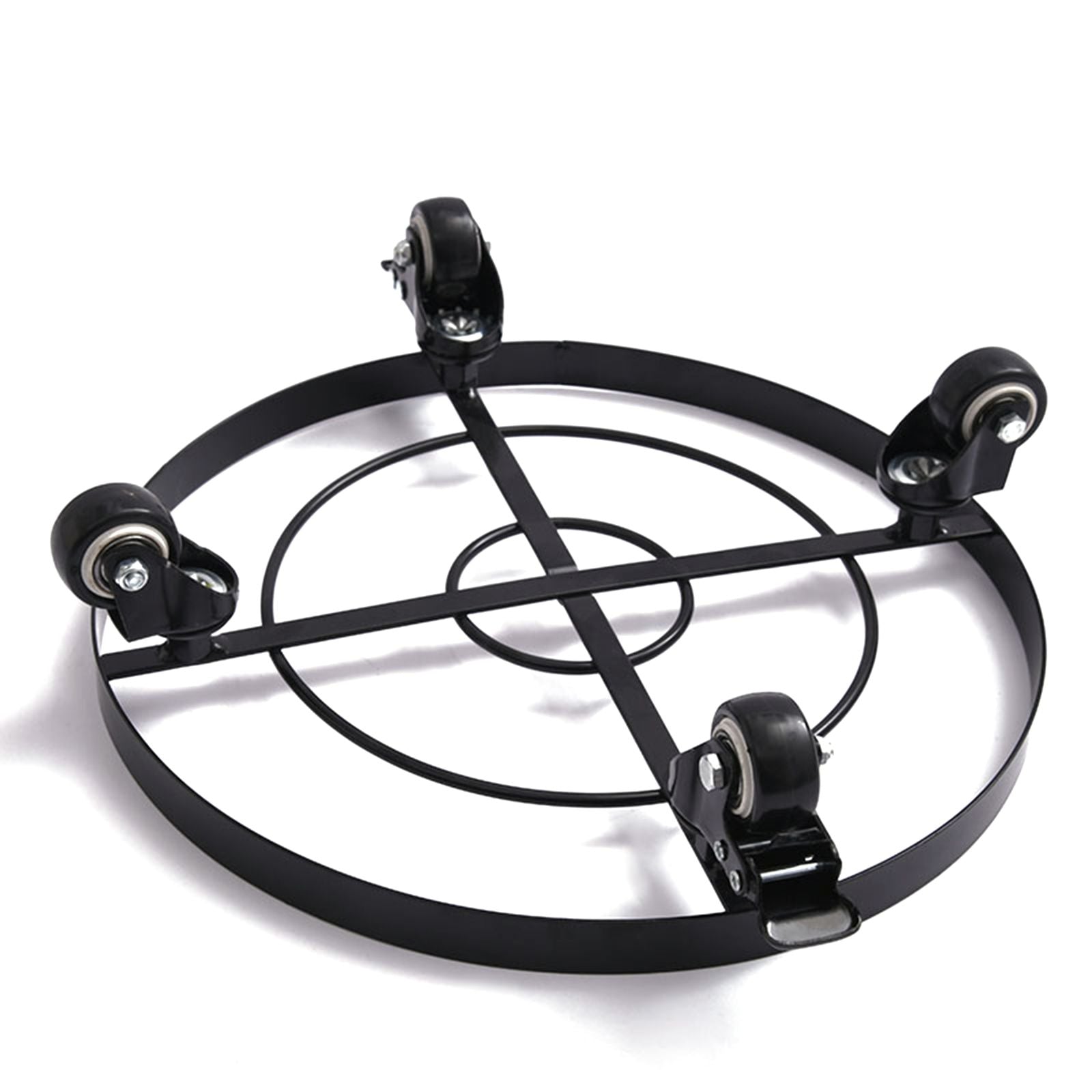 Mobile Flower Stand with Universal Wheels Metal Movable Flower Pot Stand