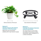 Mobile Flower Stand with Universal Wheels Metal Movable Flower Pot Stand
