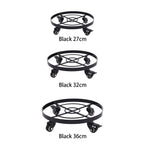 Mobile Flower Stand with Universal Wheels Metal Movable Flower Pot Stand