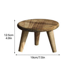 Desktop Decorative Storage Stool Balcony Flower Rack Wooden Flower Pot Stand Garden Ornaments Sundry Shooting Props