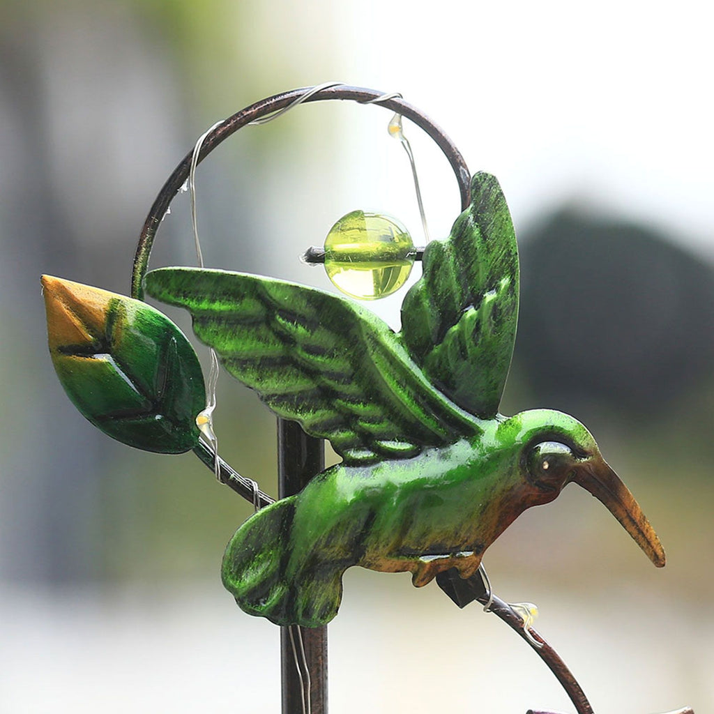 Solar Iron Lawn Lamp Waterproof Garden Stake Light Patio Decoration Landscape Light