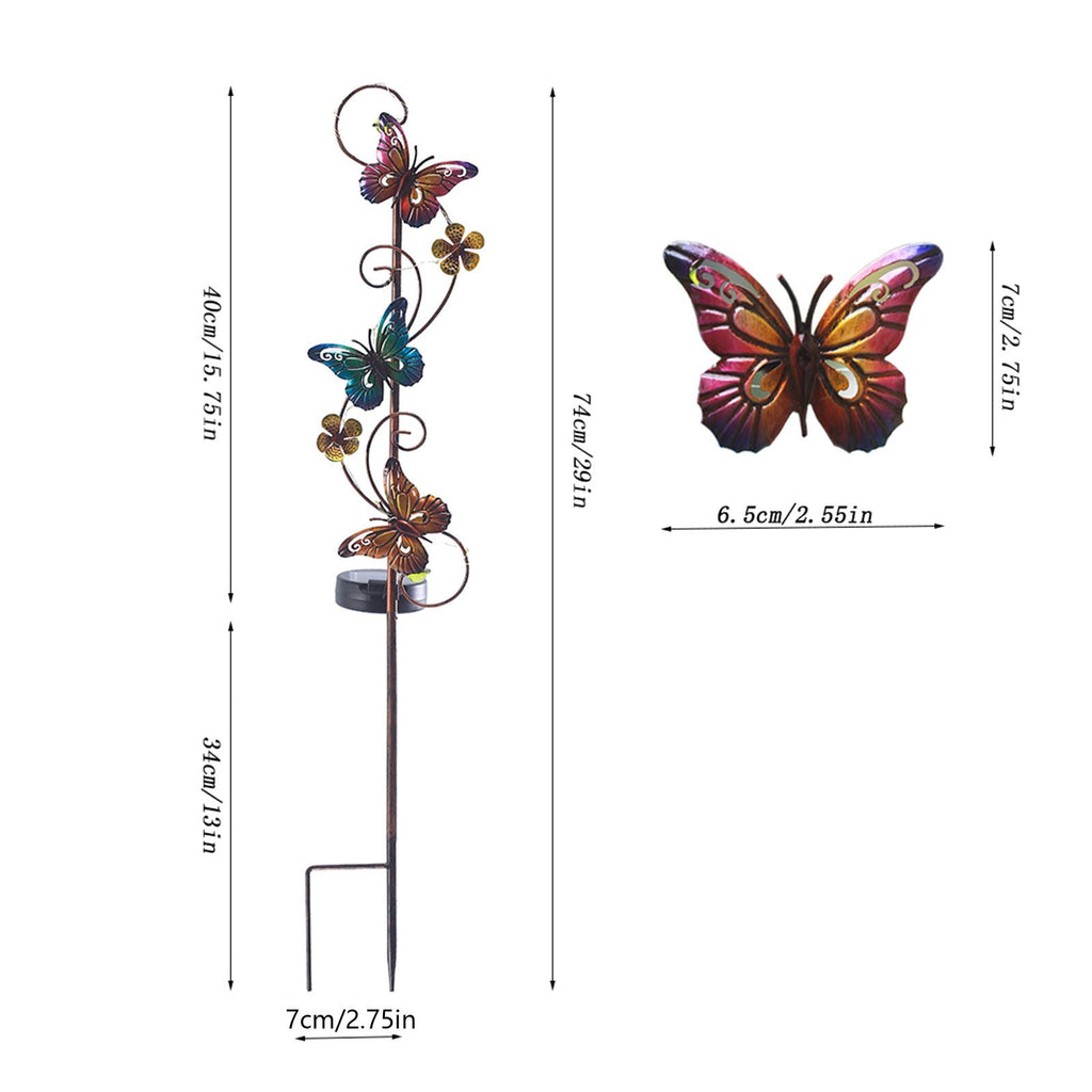 Solar Iron Lawn Lamp Waterproof Garden Stake Light Patio Decoration Landscape Light