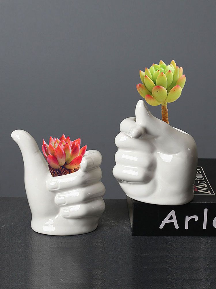 Gardening Succulent Pot Ceramic Indoor Tabletop Plant Pot Home Decoration