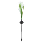 Solar Powered Flower Lights Waterproof Outdoor Solar Garden Stake Lights for Garden Patio BackyardWhite Color