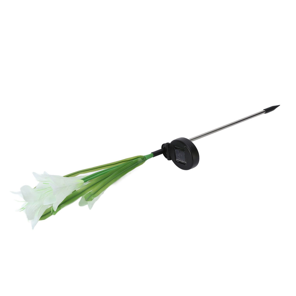 Solar Powered Flower Lights Waterproof Outdoor Solar Garden Stake Lights for Garden Patio BackyardWhite Color