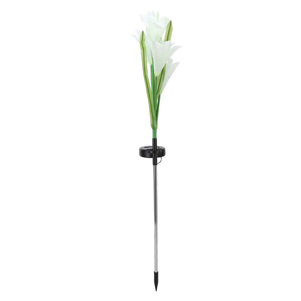 Solar Powered Flower Lights Waterproof Outdoor Solar Garden Stake Lights for Garden Patio BackyardWhite Color