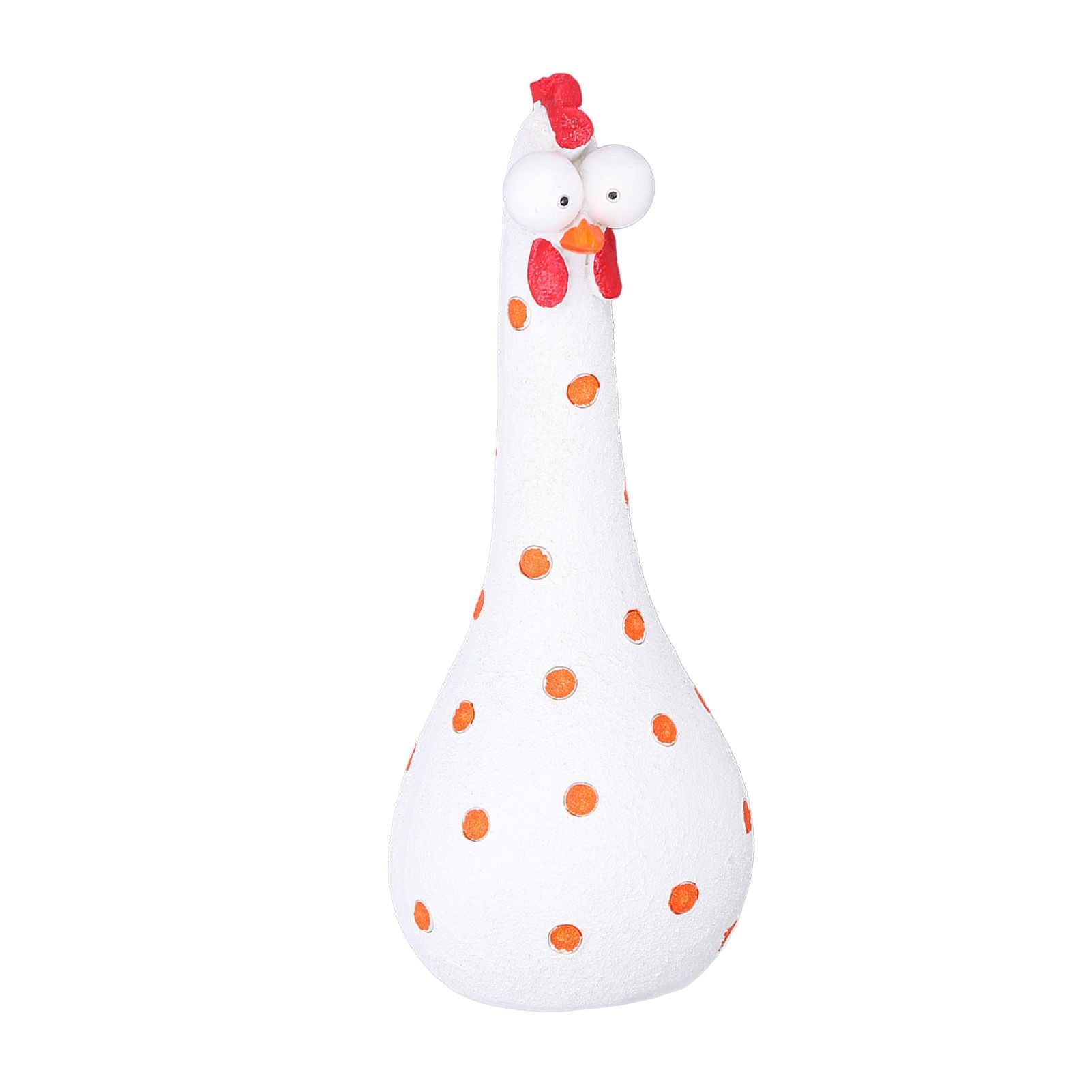 Chicken Statue Long Neck Microlandschaft Hand Crafted Resin Animal Garden Statues for Garden Yard Art DecorationWhite