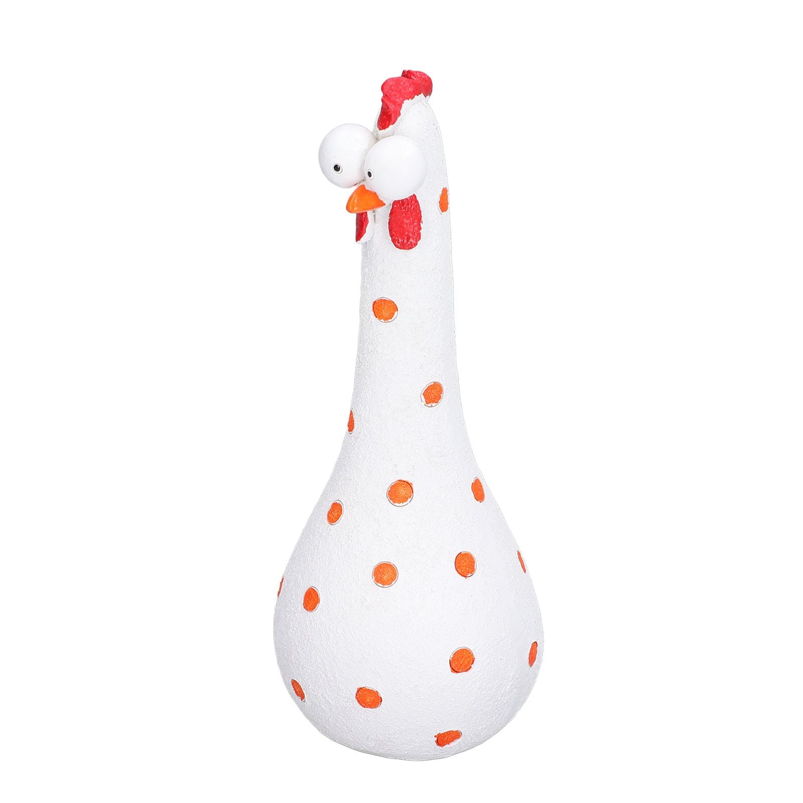 Chicken Statue Long Neck Microlandschaft Hand Crafted Resin Animal Garden Statues for Garden Yard Art DecorationWhite