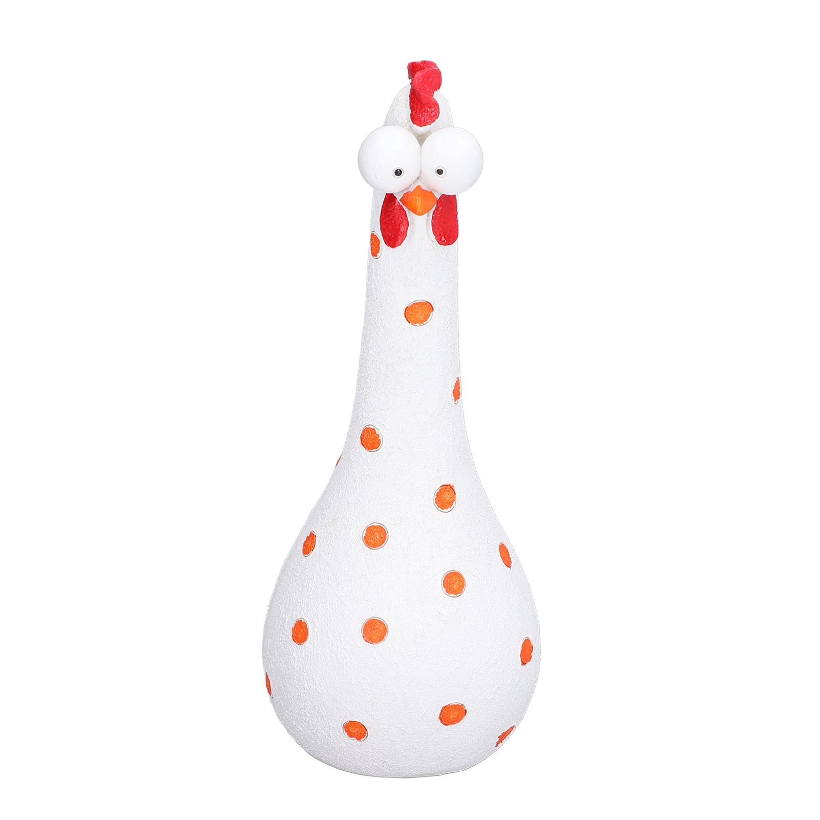 Chicken Statue Long Neck Microlandschaft Hand Crafted Resin Animal Garden Statues for Garden Yard Art DecorationWhite