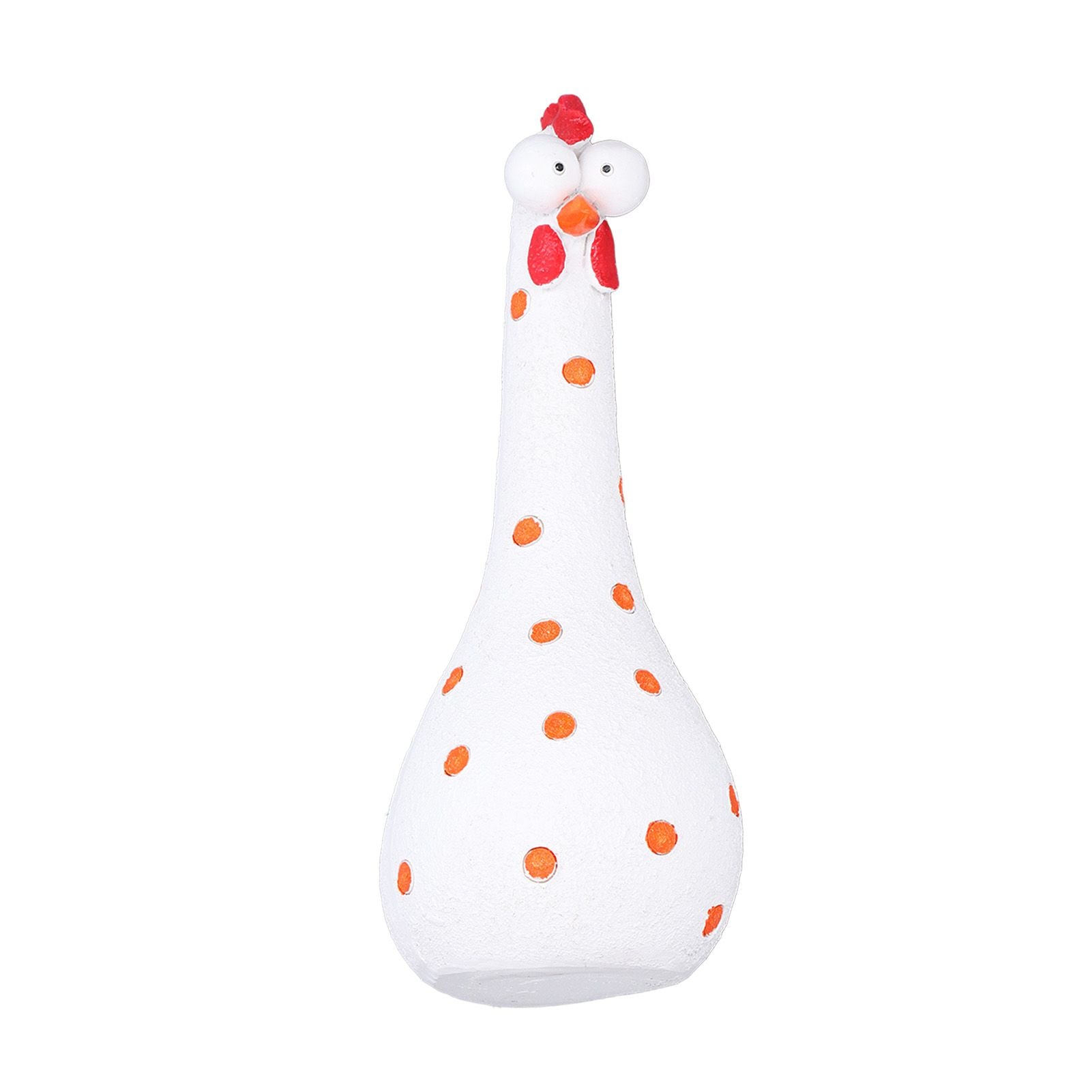 Chicken Statue Long Neck Microlandschaft Hand Crafted Resin Animal Garden Statues for Garden Yard Art DecorationWhite