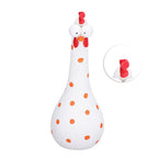 Chicken Statue Long Neck Microlandschaft Hand Crafted Resin Animal Garden Statues for Garden Yard Art DecorationWhite