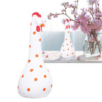 Chicken Statue Long Neck Microlandschaft Hand Crafted Resin Animal Garden Statues for Garden Yard Art DecorationWhite