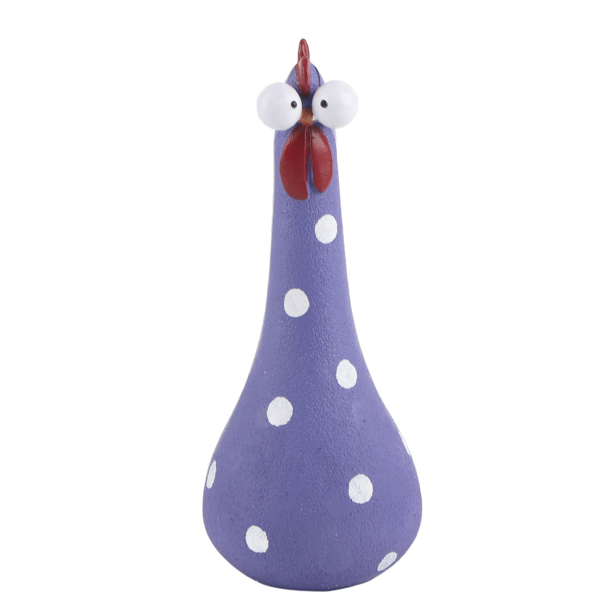 Chicken Statue Long Neck Microlandschaft Hand Crafted Resin Animal Garden Statues for Garden Yard Art DecorationPurple Main image