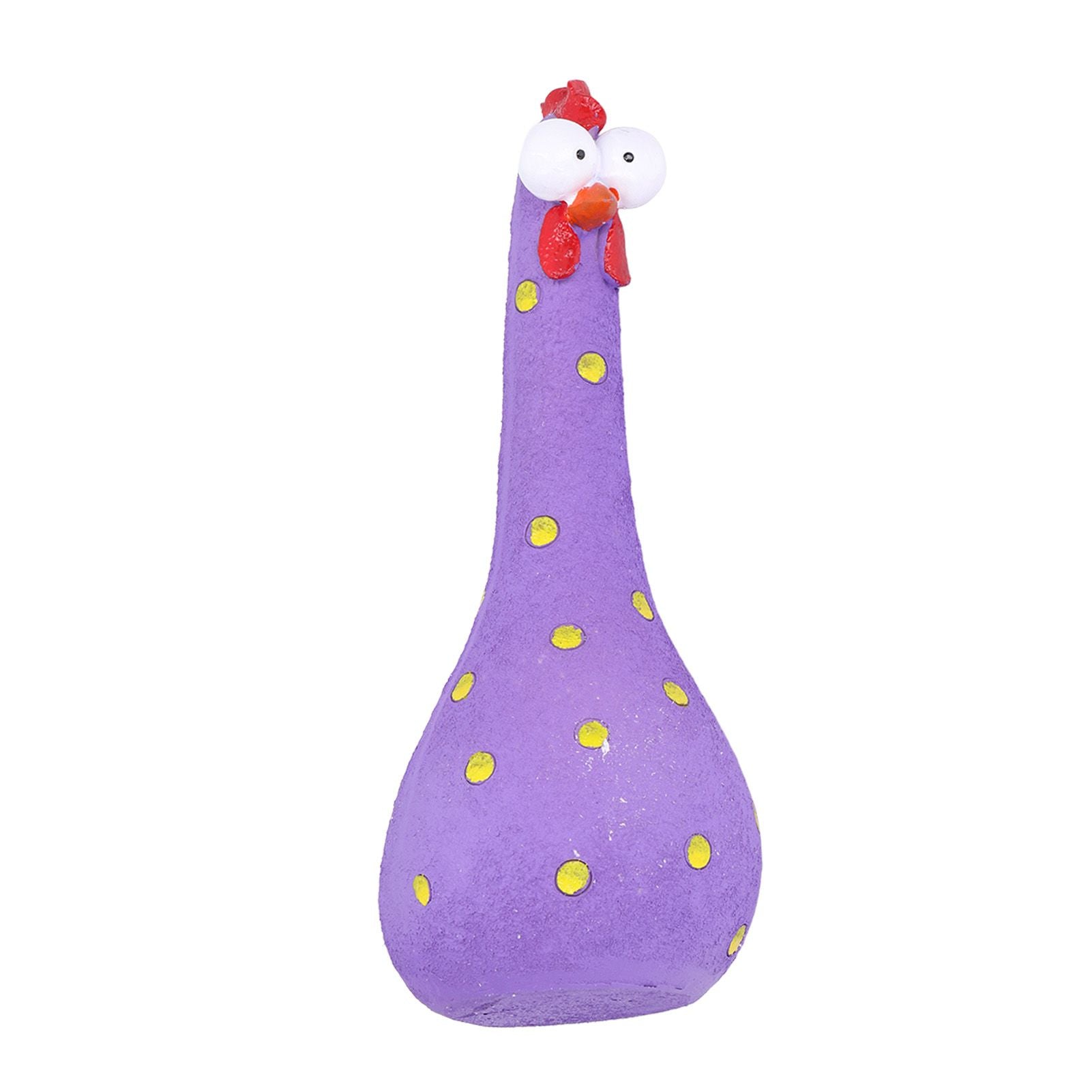Chicken Statue Long Neck Microlandschaft Hand Crafted Resin Animal Garden Statues for Garden Yard Art DecorationPurple