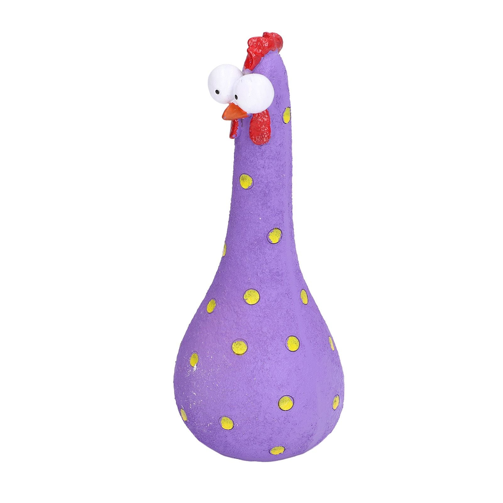 Chicken Statue Long Neck Microlandschaft Hand Crafted Resin Animal Garden Statues for Garden Yard Art DecorationPurple