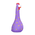 Chicken Statue Long Neck Microlandschaft Hand Crafted Resin Animal Garden Statues for Garden Yard Art DecorationPurple