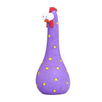Chicken Statue Long Neck Microlandschaft Hand Crafted Resin Animal Garden Statues for Garden Yard Art DecorationPurple