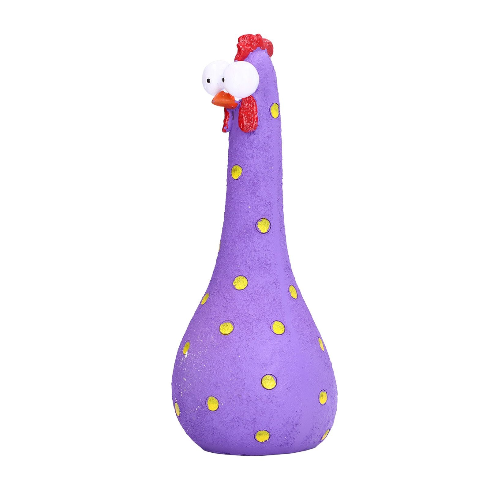 Chicken Statue Long Neck Microlandschaft Hand Crafted Resin Animal Garden Statues for Garden Yard Art DecorationPurple