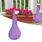 Chicken Statue Long Neck Microlandschaft Hand Crafted Resin Animal Garden Statues for Garden Yard Art DecorationPurple