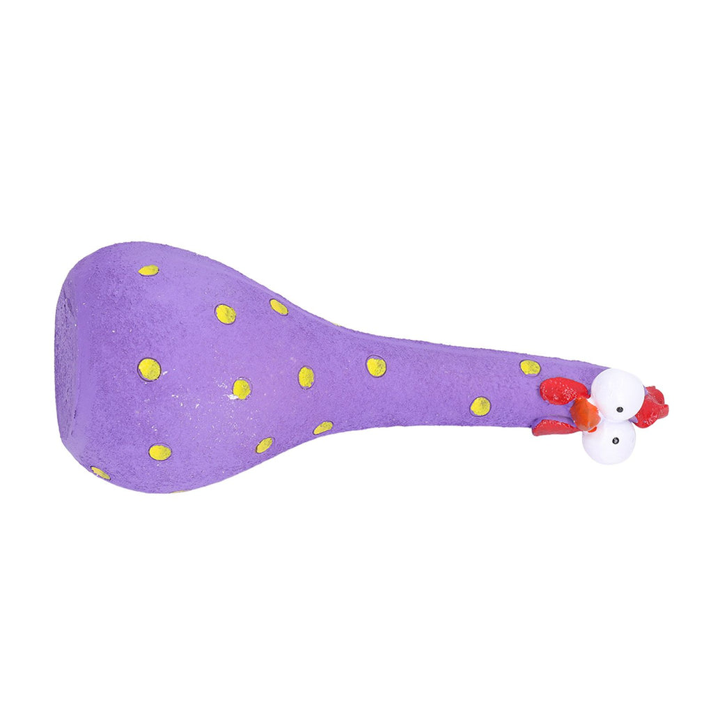Chicken Statue Long Neck Microlandschaft Hand Crafted Resin Animal Garden Statues for Garden Yard Art DecorationPurple