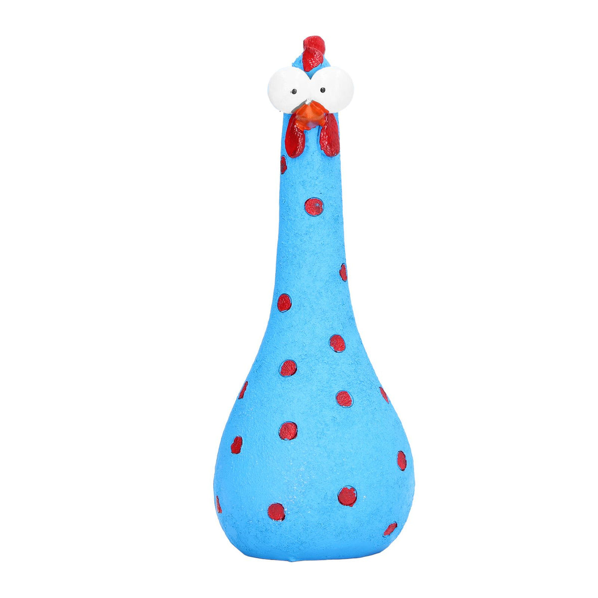 Chicken Statue Long Neck Microlandschaft Hand Crafted Resin Animal Garden Statues for Garden Yard Art DecorationBlue Main image