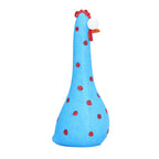 Chicken Statue Long Neck Microlandschaft Hand Crafted Resin Animal Garden Statues for Garden Yard Art DecorationBlue