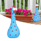 Chicken Statue Long Neck Microlandschaft Hand Crafted Resin Animal Garden Statues for Garden Yard Art DecorationBlue