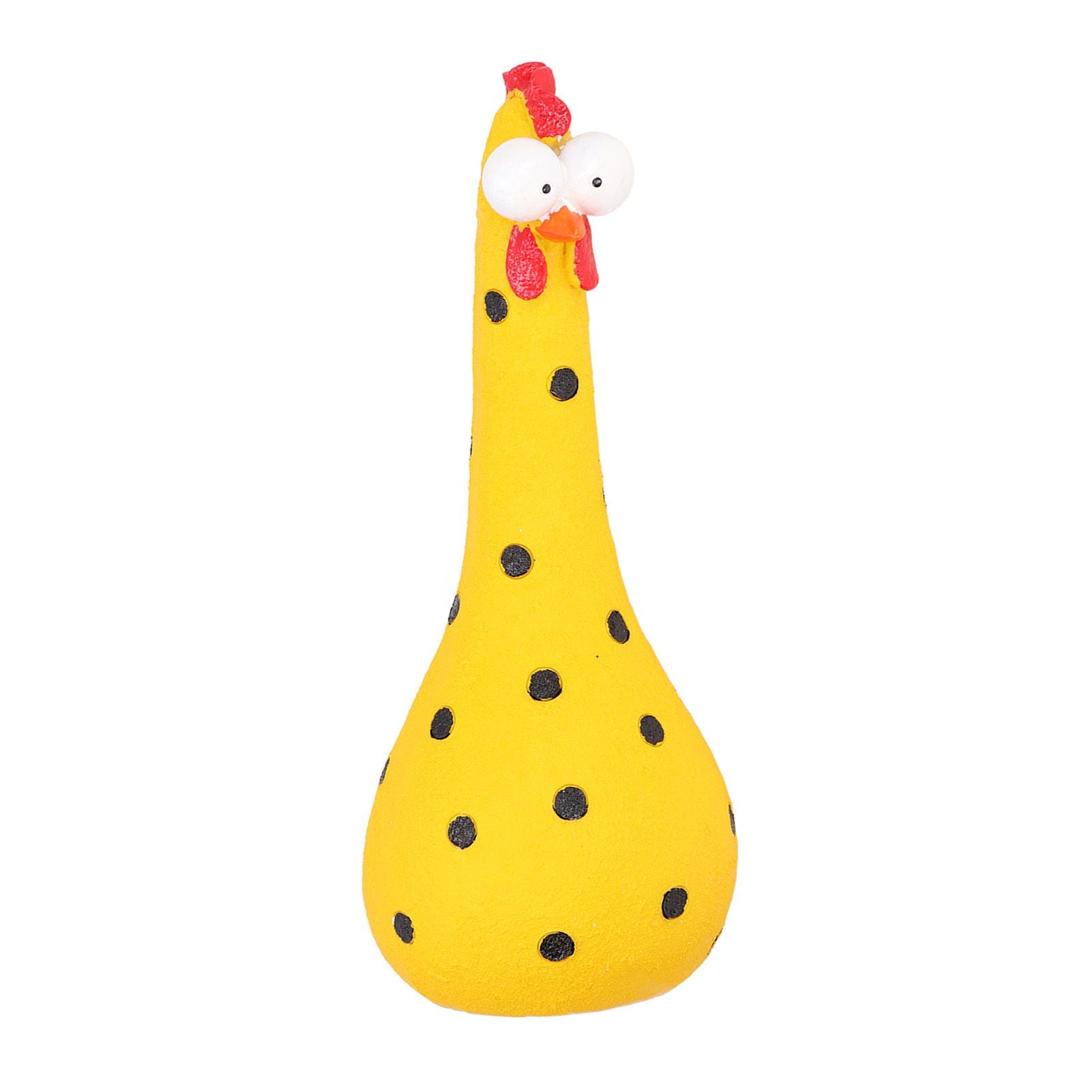 Chicken Statue Long Neck Microlandschaft Hand Crafted Resin Animal Garden Statues for Garden Yard Art DecorationYellow