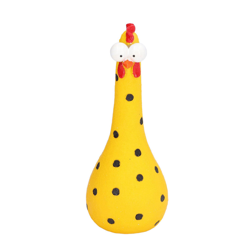 Chicken Statue Long Neck Microlandschaft Hand Crafted Resin Animal Garden Statues for Garden Yard Art DecorationYellow