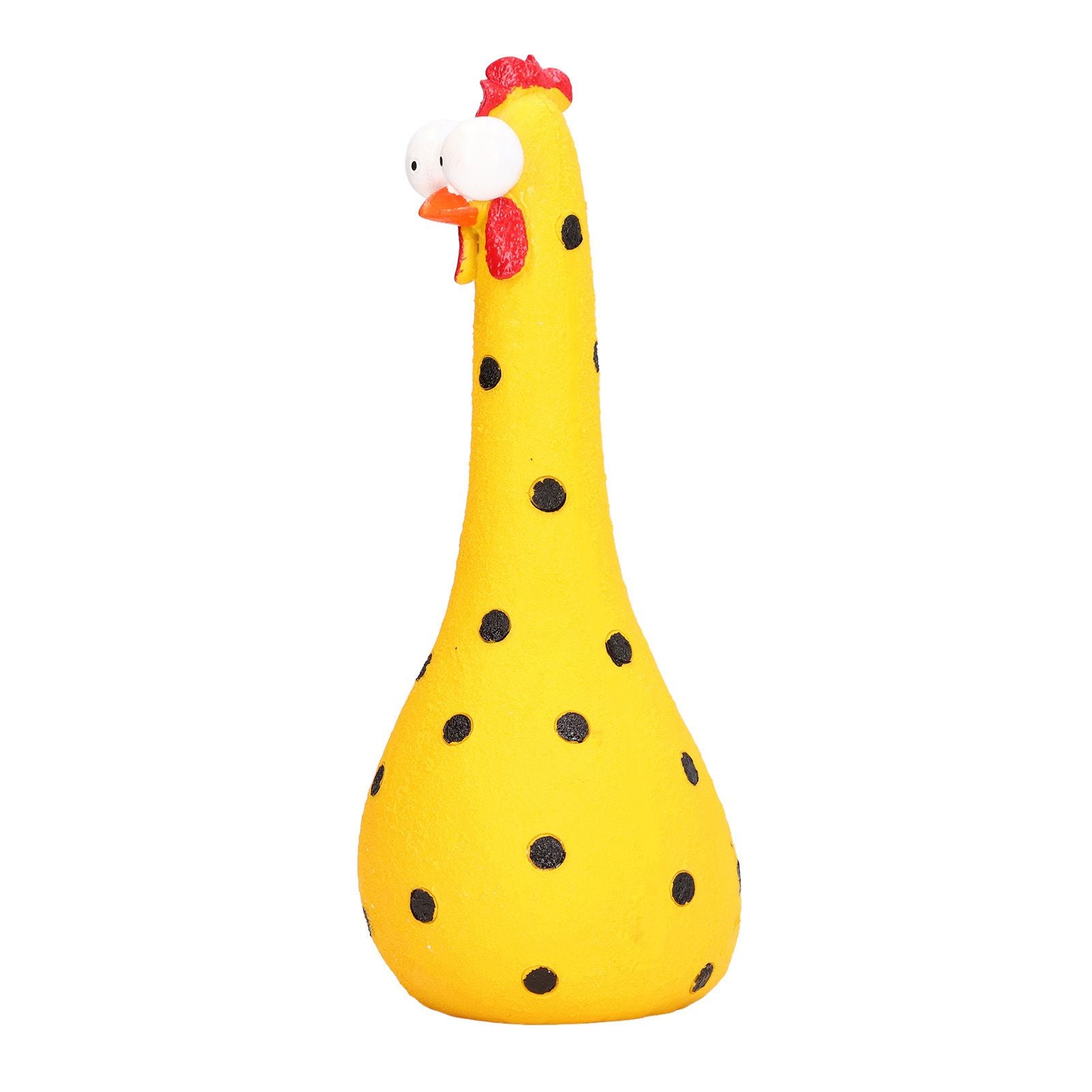 Chicken Statue Long Neck Microlandschaft Hand Crafted Resin Animal Garden Statues for Garden Yard Art DecorationYellow