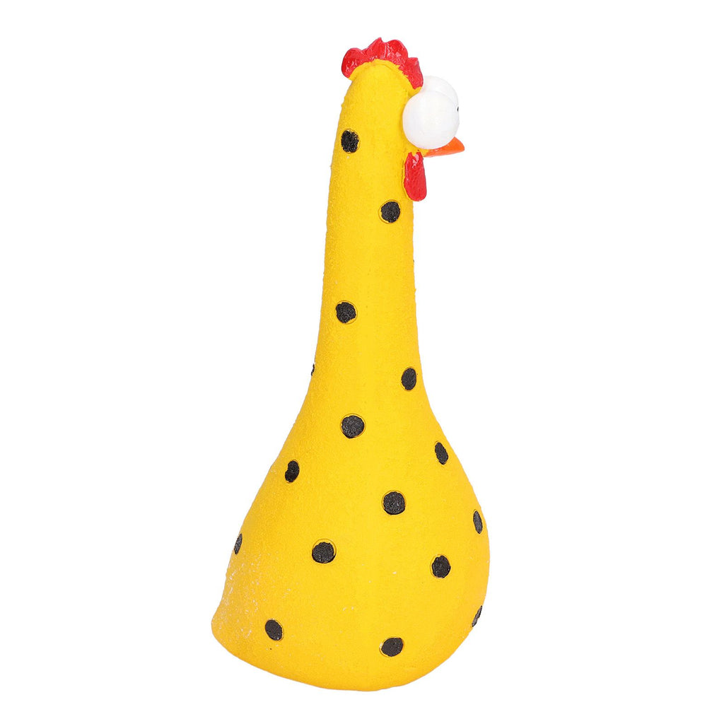 Chicken Statue Long Neck Microlandschaft Hand Crafted Resin Animal Garden Statues for Garden Yard Art DecorationYellow
