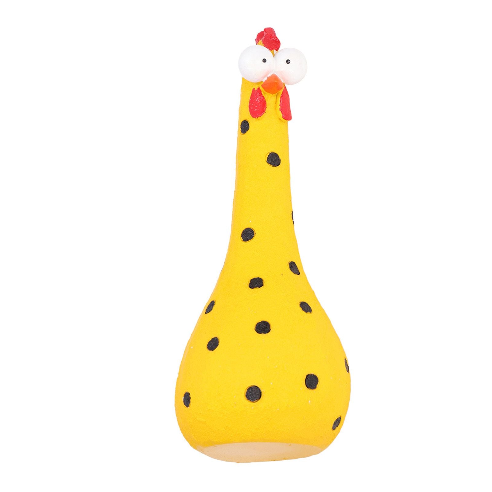 Chicken Statue Long Neck Microlandschaft Hand Crafted Resin Animal Garden Statues for Garden Yard Art DecorationYellow